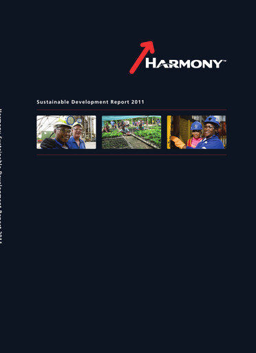 Thumbnail Harmony Gold Sustainability Report 2011
