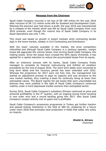 Thumbnail Saudi Cable Company Annual Report 2016