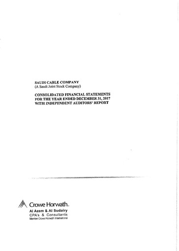 Thumbnail Saudi Cable Company Financial Statement 2017