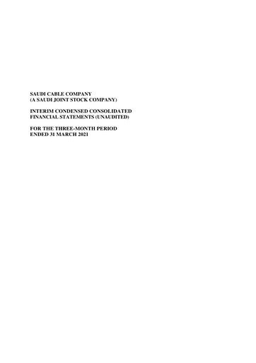 Thumbnail Saudi Cable Company Quarterly Report 2021-q1