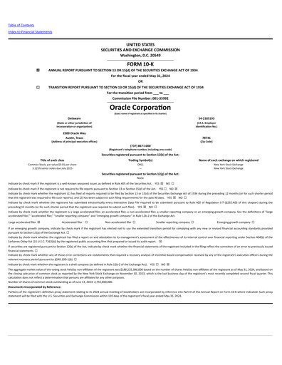 Thumbnail Oracle Annual Report 2024