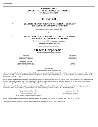 Thumbnail Oracle Quarterly Report 2016-q1