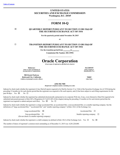 Thumbnail Oracle Quarterly Report 2016-q2