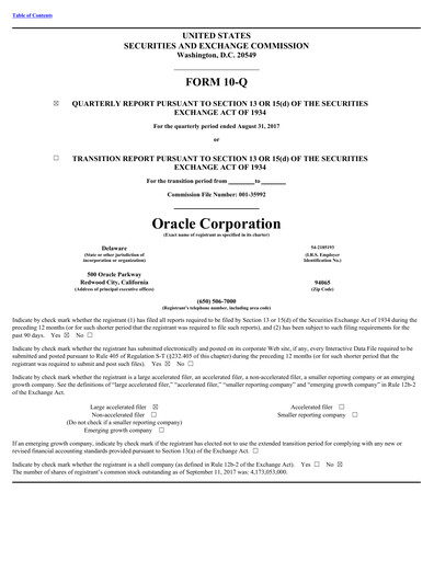 Thumbnail Oracle Quarterly Report 2018-q1