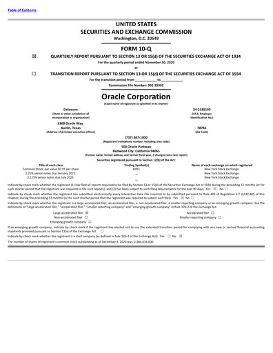 Thumbnail Oracle Quarterly Report 2021-q2