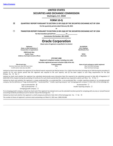 Thumbnail Oracle Quarterly Report 2021-q3