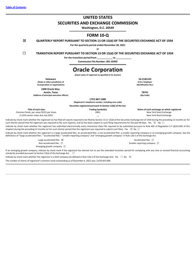 Thumbnail Oracle Quarterly Report 2022-q2