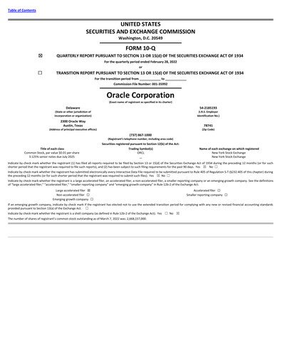 Thumbnail Oracle Quarterly Report 2022-q3