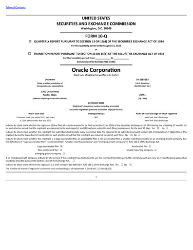 Thumbnail Oracle Quarterly Report 2024-q1