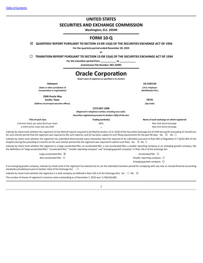Thumbnail Oracle Quarterly Report 2024-q2