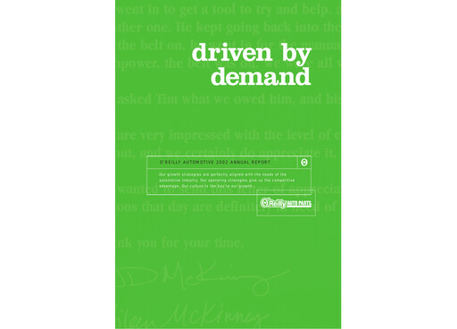 Thumbnail O'Reilly Automotive Annual Report 2002