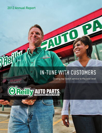 Thumbnail O'Reilly Automotive Annual Report 2012