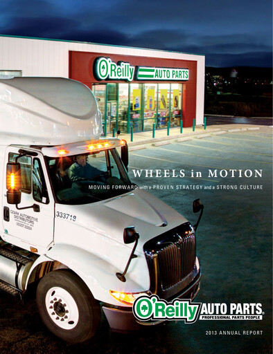 Thumbnail O'Reilly Automotive Annual Report 2013