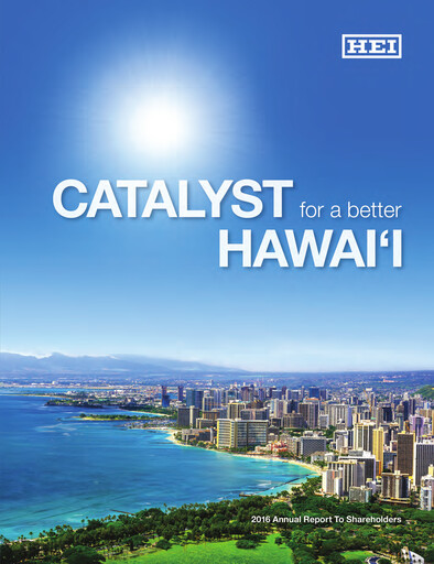 Thumbnail Hawaiian Electric Industries Annual Report 2016