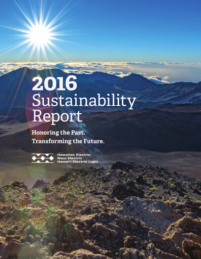 Thumbnail Hawaiian Electric Industries Sustainability Report 2016