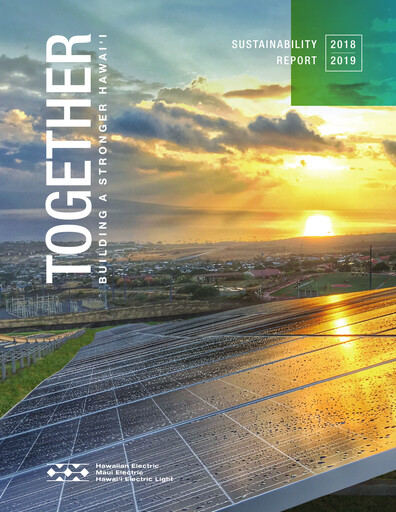 Thumbnail Hawaiian Electric Industries Sustainability Report 2018-2019