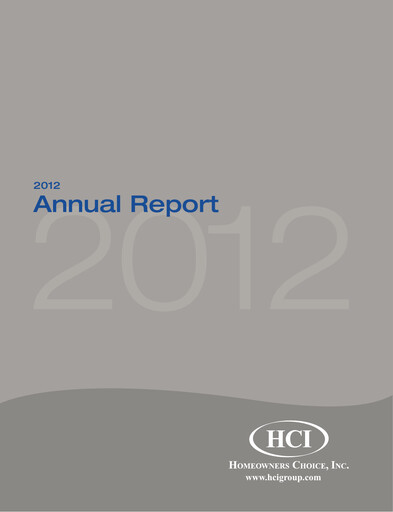 Thumbnail HCI Group
 Annual Report 2012