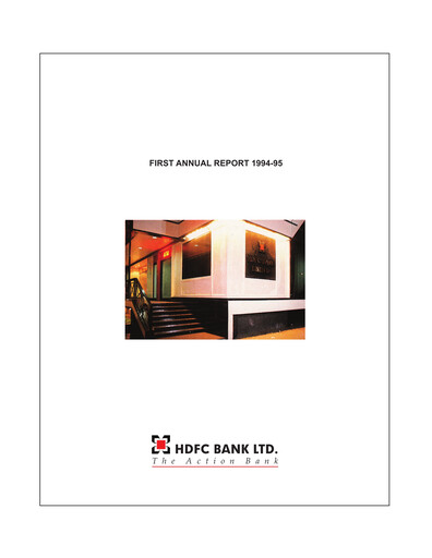Thumbnail HDFC Bank Annual Report 1994-1995