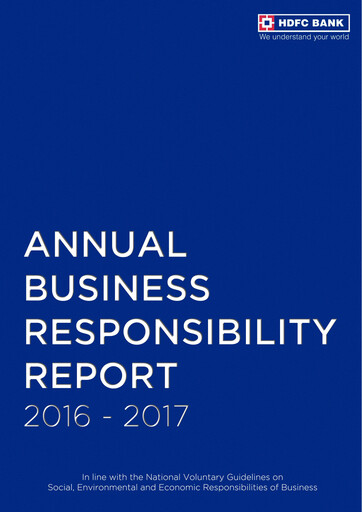 Thumbnail HDFC Bank ESG Report 2016-2017