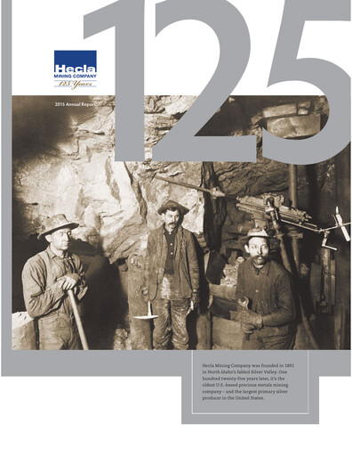 Thumbnail Hecla Mining
 Annual Report 2015
