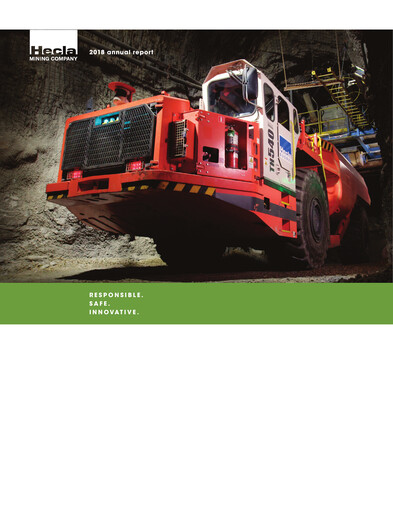 Thumbnail Hecla Mining
 Annual Report 2018