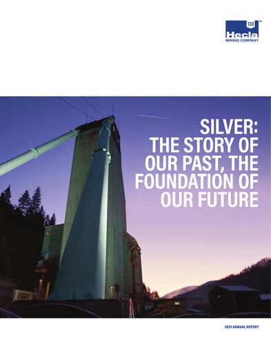 Thumbnail Hecla Mining
 Annual Report 2021