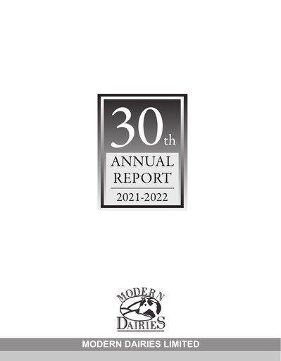 Vorschaubild Modern Dairies Limited Jahresbericht 2021-2022