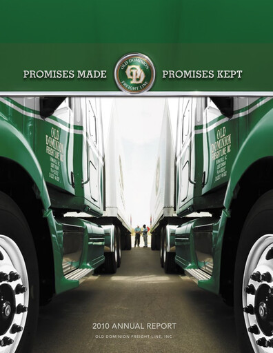 Thumbnail Old Dominion Freight Line
 Annual Report 2010