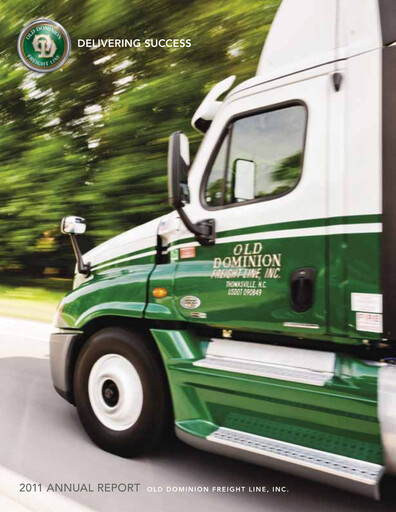 Thumbnail Old Dominion Freight Line
 Annual Report 2011