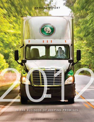 Thumbnail Old Dominion Freight Line
 Annual Report 2012