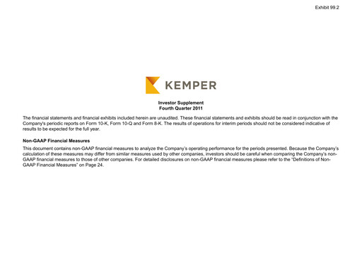 Thumbnail Kemper Quarterly Report 2011-q4
