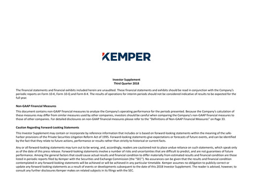Thumbnail Kemper Quarterly Report 2018-q3