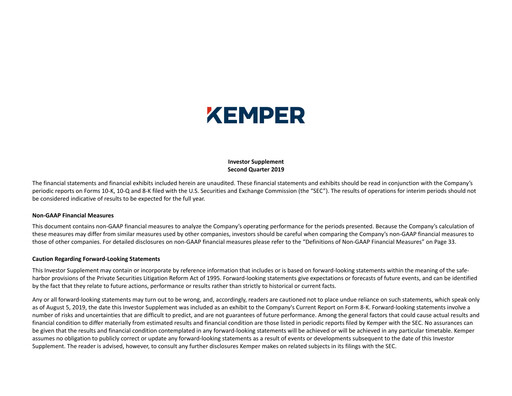 Thumbnail Kemper Quarterly Report 2019-q2