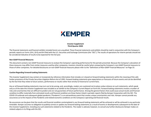 Thumbnail Kemper Quarterly Report 2020-q3