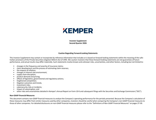 Thumbnail Kemper Quarterly Report 2026-q2