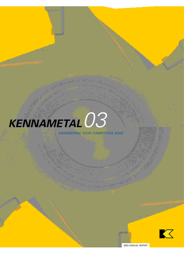 Thumbnail Kennametal Annual Report 2003