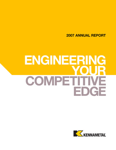 Thumbnail Kennametal Annual Report 2007
