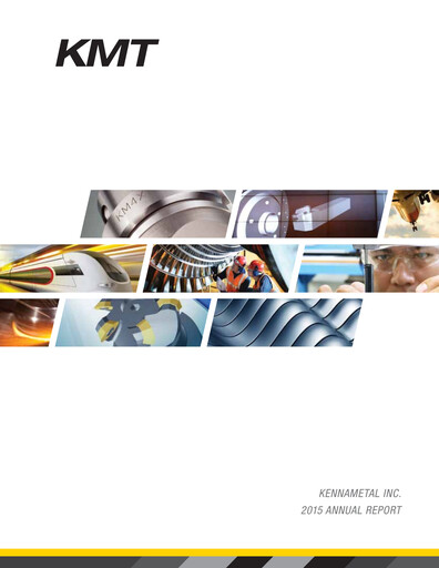 Thumbnail Kennametal Annual Report 2015