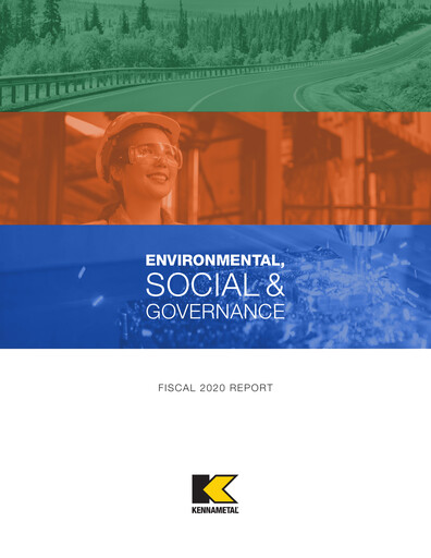 Thumbnail Kennametal ESG Report 2020