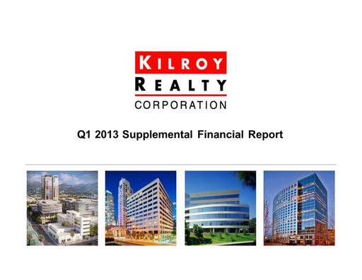Thumbnail Kilroy Realty Quarterly Report 2013-q1