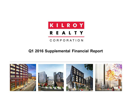 Thumbnail Kilroy Realty Quarterly Report 2016-q1
