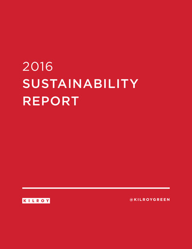 Thumbnail Kilroy Realty Sustainability Report 2016