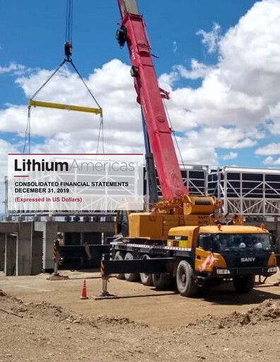 Thumbnail Lithium Americas Financial Statement 2019
