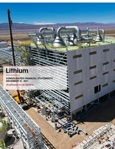 Thumbnail Lithium Americas Financial Statement 2021