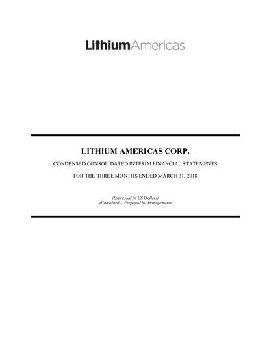Thumbnail Lithium Americas Quarterly Report 2018-q1