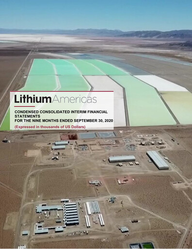 Thumbnail Lithium Americas Quarterly Report 2020-q3