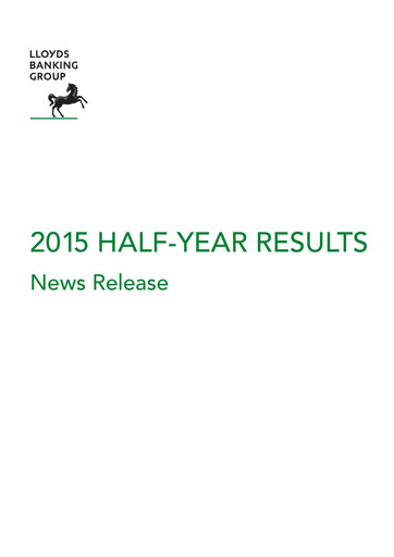 Thumbnail Lloyds Banking Group
 Half-year Report 2015-h1
