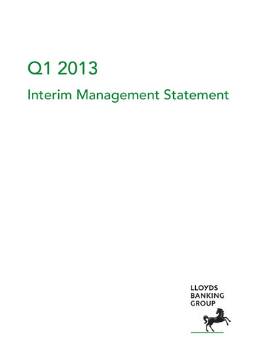 Thumbnail Lloyds Banking Group
 Quarterly Report 2013-q1