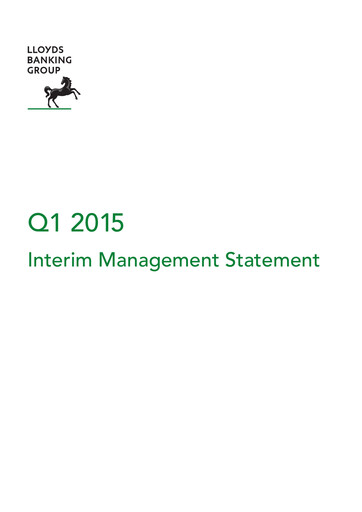 Thumbnail Lloyds Banking Group
 Quarterly Report 2015-q1
