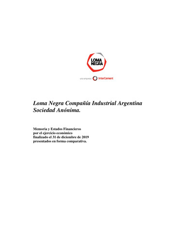 Miniature Loma Negra Bilan financier 2019